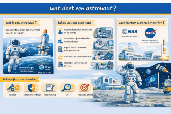 Alles over het beroep astronaut Wat doet een astronaut